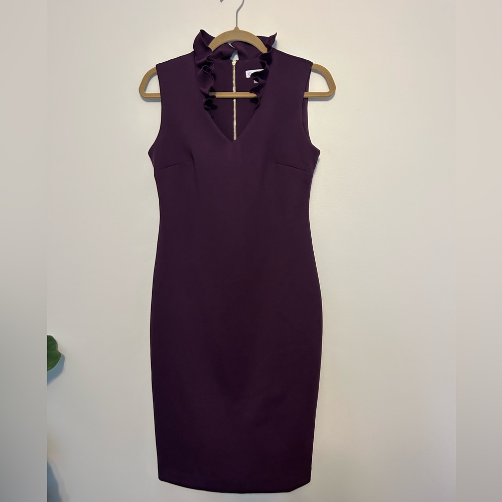 Elegant Purple Sleeveless Dress